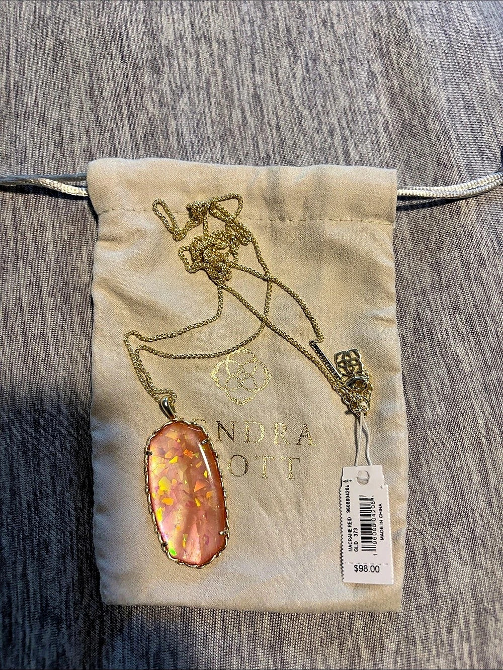 Kendra Scott Marlowe Pendant Necklace Pink Pendant Necklace NWT